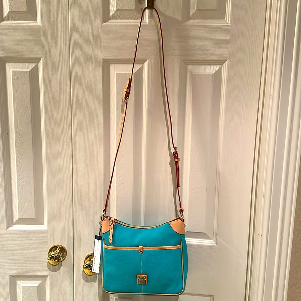 BNWT Dooney & Bourke Kimberly in Sea Foam pebble leather with Dust bag cover - Picture 2 of 4